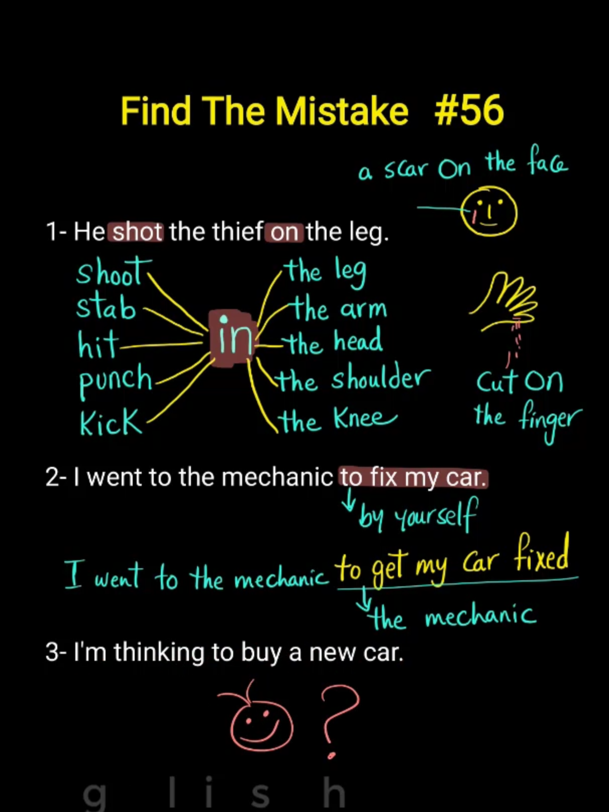 A post by @blackscreenenglish on TikTok caption: #foryou #learnenglish #learnontiktok #grammar #ielts #english #englishvocabulary #black_screen_english