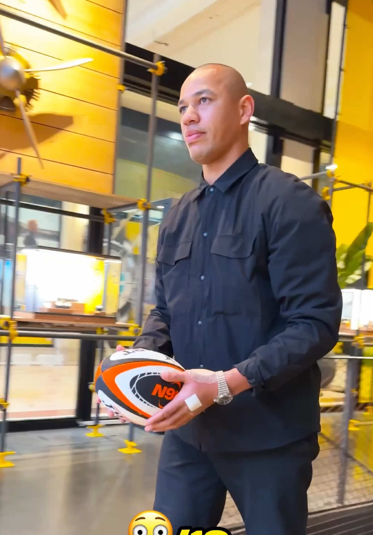 A post by @tuvok12 on TikTok caption: Rating strangers' rugby skills with @Breitling and @Guinness Men’s Six Nations ! What would you score the last shot? Breitling x Six Nations Chronomat limited-edition watches are available in boutiques and online exclusively in England, France, Ireland, Italy, Scotland, and Wales. #Breitling #Chronomat #SixNationsRugby