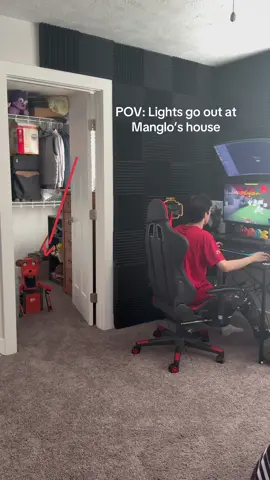 A post by @carsonsnopro on TikTok caption: The lights went out today due to a power outage. This is what happens 🤦 #manglothemonkey #ai #robot #jumpscare #scary #fnaf #fnafsecuritybreach #trending #thebiteof87 