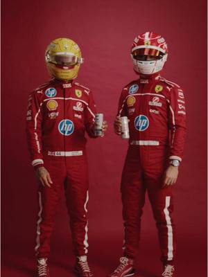 A post by @celsiusofficial on TikTok caption: Fueling champions on & off the track, this is the ultimate partnership of peak performance. 🏎️⚡️ @ferrari @Charles Leclerc @Lewis Hamilton #CELSIUS #CELSIUSLiveFit 