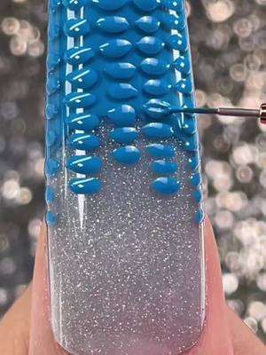 A post by @ilysmnails on TikTok caption: Blue Nail Extension with Snake Skin Effect Brush from: ilysmnails .com 💙 #nails #nailsart #asmr #satisfying #onthisday 