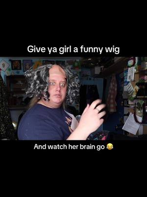 A post by @christines_snaps on TikTok caption: “And we never 🥨” lmao #christinessnaps #wig #mail #unboxing #mailtime #skiing #wigs 