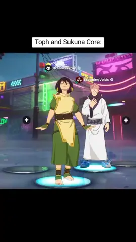 A post by @dreamysyrup on TikTok caption: No more toph and yuji going sesh 👹🙏 #legendofkorra #avatarthelastairbender #toph #tophbeifong #korra #korrasami #aangavatar #fortnite #fortnitememes #fortniteclips #fortnitefunny 