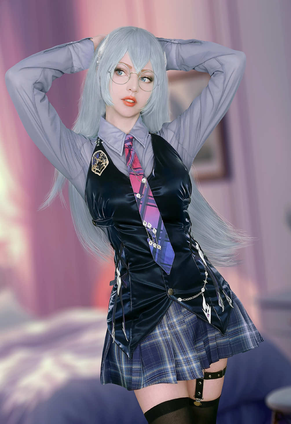 A post by @kleinerpixel on TikTok caption: Would you say yes to a date with Zai Ji? 💕 Spring arrives in a heartbeat, and so does Zai Ji in her stunning new Heart Beat and Spring Prelude outfit. #narakabladepoint #ZaiJi #cosplay 