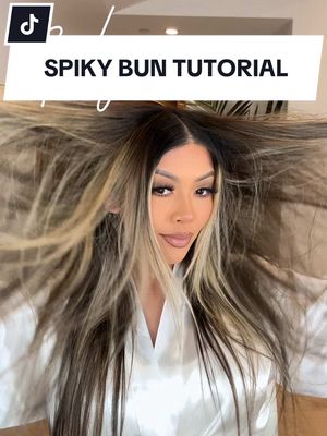 A post by @lianev on TikTok caption: Styling my bun, with my bun in the oven 🥰🤰 #hair #tutorial #bun #styling 