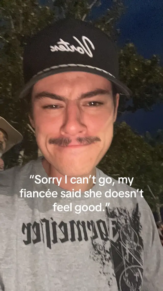 A post by @angelstemler on TikTok caption: He uses me as an excuse 100% of the time. 