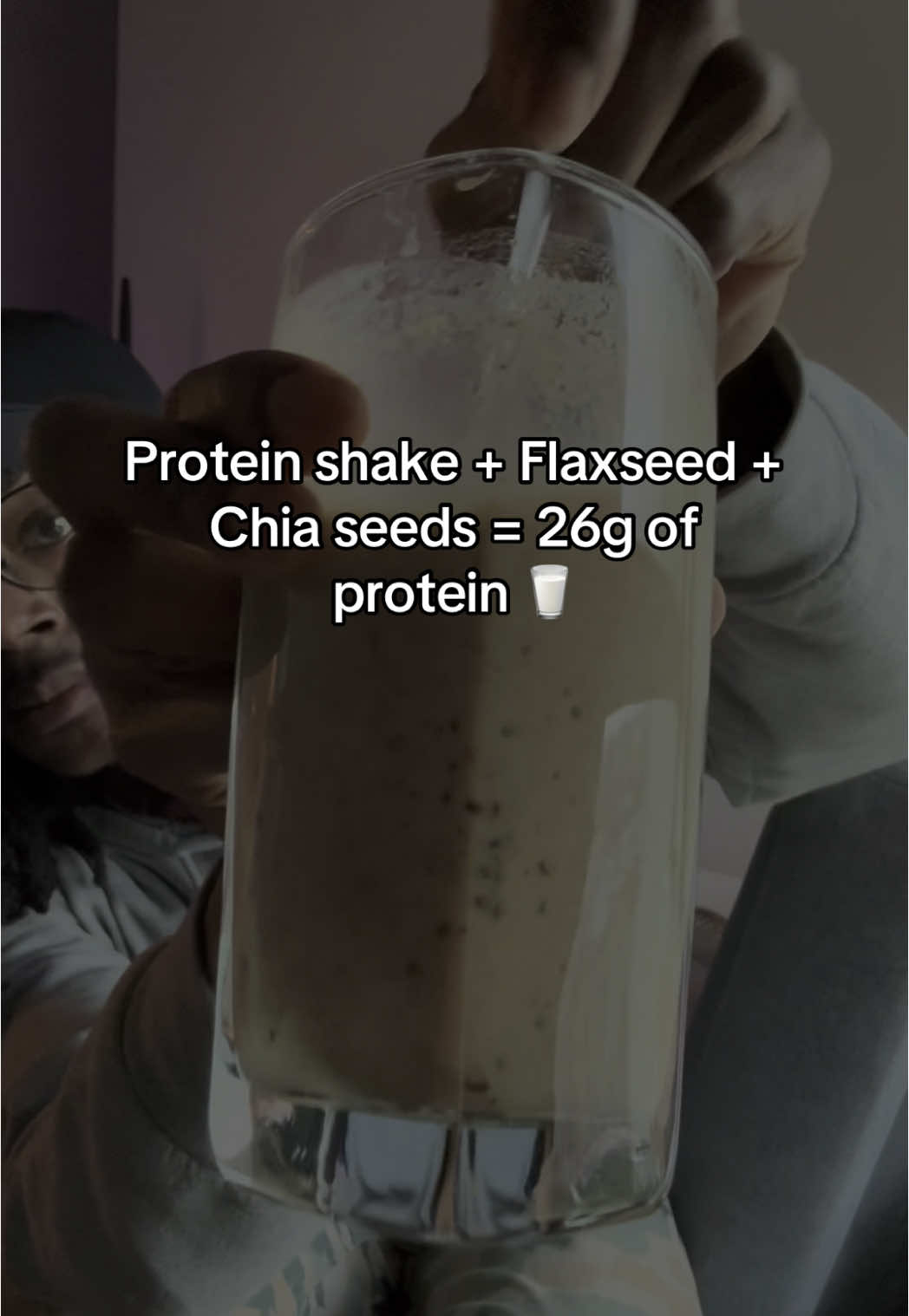 A post by @kingofdmnd on TikTok caption: Weight gain journey  #weightgainjourney #proteinshake #chiaseed #flaxseed #water #balance #subway 
