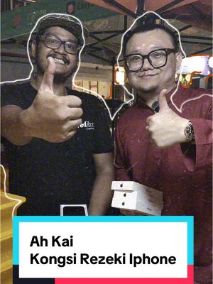 A post by @ahkaiwanglama on TikTok caption: Ah Kai kongsi REZEKI #Iphone #AhKai #AhKaiWangLama #kongsirezeki 