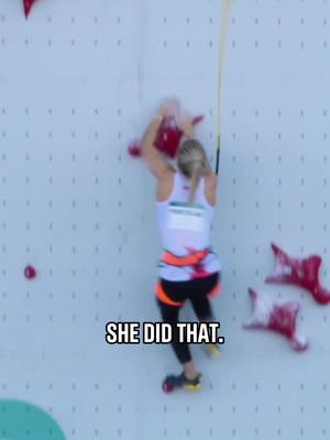 A post by @olympics on TikTok caption: Aleksandra Mirosław shattered her own speed climbing world record at #Paris2024 💜 #Olympics #SportForAllWomenAndGirls #IWD2025
