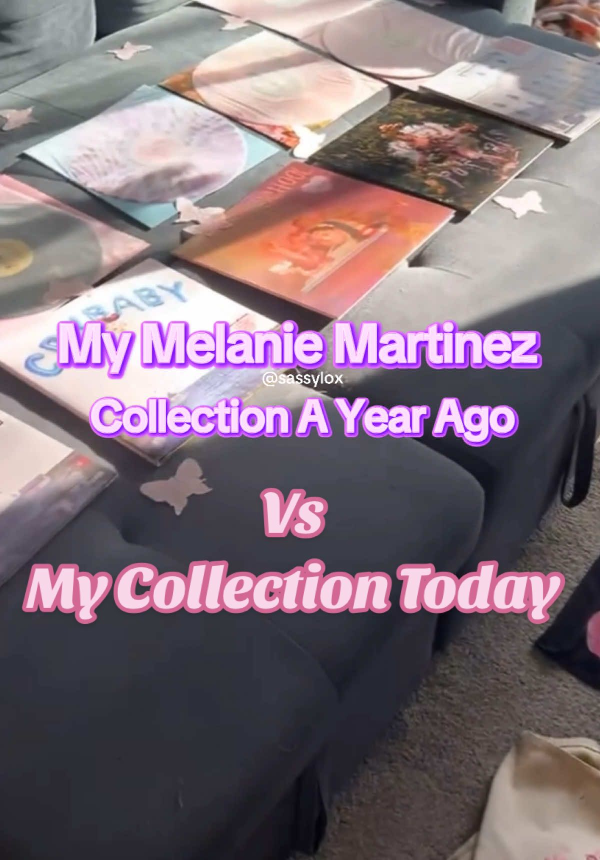 A post by @sassylox on TikTok caption: the year difference is ✨CRAZY✨ #melaniemartinez #melaniemartinezcollection #sassylox #melaniemartinezmerch 