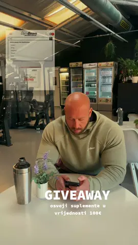 A post by @petarklancir on TikTok caption: Osvoji Gym Beam suplemente u vrijedosti od 100€ 🔥 ✔️ Komentiraj "Gym Beam" ✔️ Označi prijatelja  ✔️ zaprati @GymBeam  ---------------------------- Pobjednika objavljujemo 20.3., sretno ekipa! 💪 --------------------------- #giveaway #gymbeam #gymbeamhr #teretana #fitnes #suplementi 