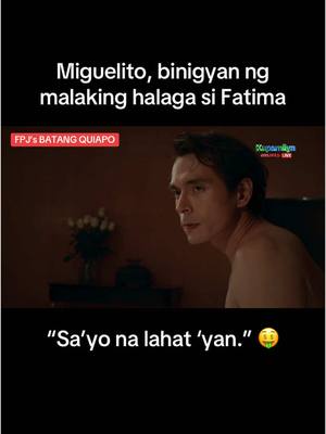A post by @abscbn on TikTok caption: Para kay Kuya Caloy! 😭😭😭 #FPJsBatangQuiapo #Kapamilya #ABSCBN #FYP #AndreaBrillantes #JakeCuenca 