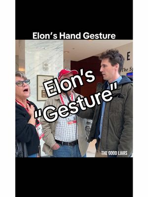 A post by @thegoodliars on TikTok caption: That didn’t feel a little weird? #fyp #elon #hand #what