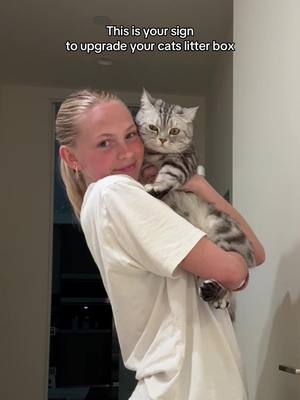A post by @jordynjones on TikTok caption: Only the best for my girl!! #cat #kitten @Litter-Robot #litterrobot #fypシ #viral #foryou #cats 