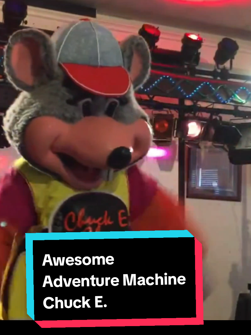 A post by @mattthefranchize on TikTok caption: One of the many moments no one expected. The Awesome Adventure Machine outfit returning for the first time in almost 21 years! Chuck E and Helen were performing Strike It Up at Chuck E. Con 2018! #ChuckECheese #ForYou #ForYouPage #FYP #fypシ #HelenHenny #StrikeItUp #ChuckECon2018 #Dance #Performance #Event  video credit - CEC South (via YouTube)