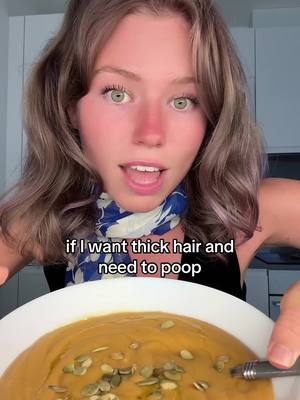 A post by @datrie on TikTok caption: SOUP GIRL MAKES HAIR GROWTH SOUP 