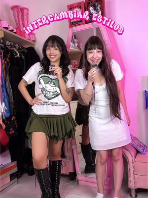 A post by @abigelic on TikTok caption: ✨intercambiando estilos✨ con mi amiga @Bee 🪴beestoybox #abigelic #gurruwum 