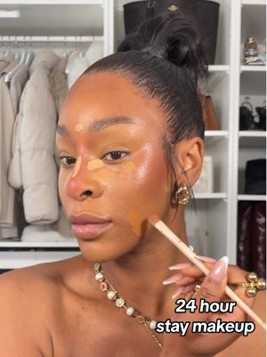 A post by @itsmariammusa1 on TikTok caption: So yea sorry this is HD And got you for 24 hours! Save this when you're ready to go hard and heavy 😮‍💨👌🏾 @Charlotte Tilbury  @Garnier  @Estée Lauder  @Laura Mercier  @Huda Beauty  @maccosmetics  @DanessaMyricksBeauty  @nyxcosmetics_uk  @Fenty Beauty  @MaybellineUK  @NARS Cosmetics  @Trigwell Cosmetics  @rimmellondon  @LANEIGE UK  #mariammusa #blackgirlmakeup #makeup 