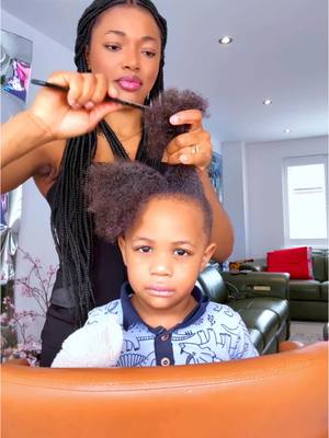 A post by @olivia_chukwu on TikTok caption: His calmness 🥰 so cute 🥰 #naturalhair #kidshairstyles #olivia_chukwu 