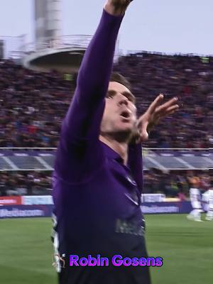 A post by @seriea on TikTok caption: 🏹 Dritto ai cuori Viola 💘💜 #gosens #goal #fiorentinajuve #soccermoments #celebration #seriea #tiktokcalcio #tiktokfootball 