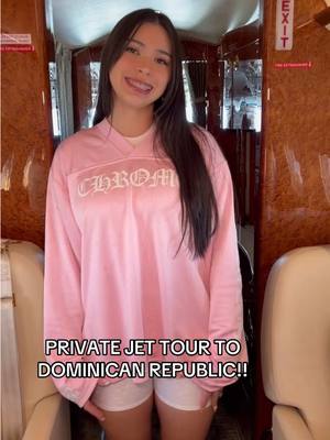 A post by @aishah on TikTok caption: private jet tour featuring @Camilla Araujo 