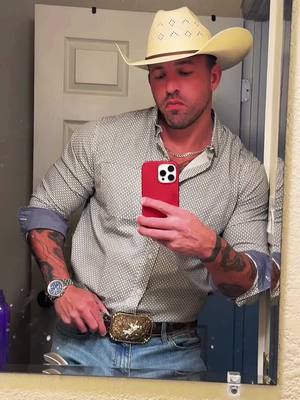 A post by @nottattedfire on TikTok caption: Sunday funday #cowboy #wranglers #muscle #tattoos #BookTok #model #daddy 