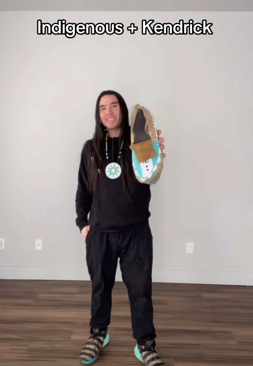 A post by @notoriouscree on TikTok caption: Indigenous version #nativetiktok #indigenoustiktok #kendricklamar 
