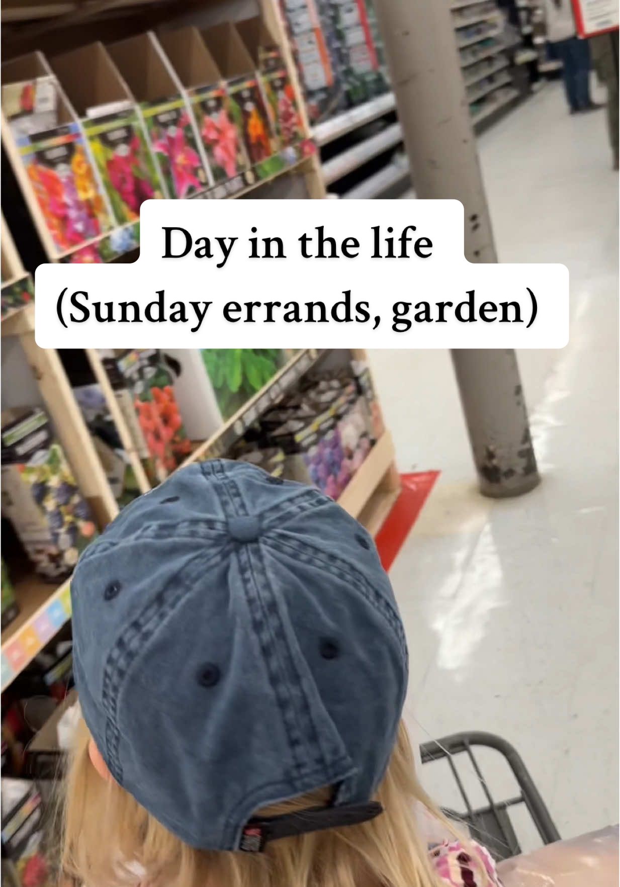 A post by @kaydee_kelly on TikTok caption: Day in the life (Sunday errands, garden) #dayinthelife #sunday #errands #momlife #tractorsupply #walmart #sundays #chickens #chicks #myday 