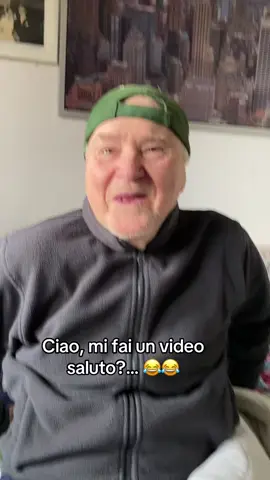 A post by @ on TikTok caption: quando mi chiedono un video saluto con nonno lé… 😂😂