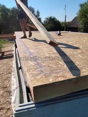 A post by @happylife_bushcraft on TikTok caption: Guest House DIY - Part 2 #build #building #builder #buildingahouse #cabin #logcabin #bushcraft #woodenhouse #viralvideo #fyp