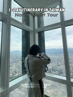 A post by @herony on TikTok caption: Here’s my 1-day itinerary in Taiwan! 🇹🇼 Save this for future reference ✨ For Klook bookings, use my code HERONYYKLOOK for a discount!  #taiwan #taiwantravel #travel #taipei #traveltips #traveltok #taiwanitinerary #johnheron
