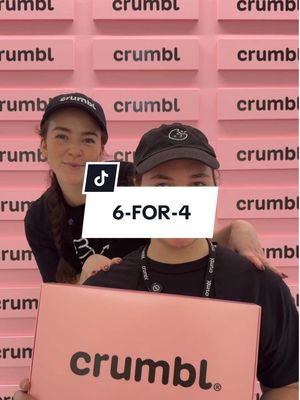 A post by @crumbl on TikTok caption: A deal this good? Someone pinch me. 🍀 Luck Week is here! Get a 6-Pack for the price of a 4-Pack all week long! #Crumbl Valid while supplies last on Crumbl App orders placed and fulfilled March 16–22. Not applicable to marketplace delivery orders. Discount applies to 4-Pack base price; dessert upcharges still apply.