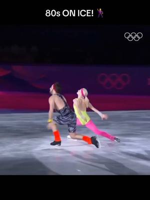 A post by @olympics on TikTok caption: Shiny Spandex & Smooth Spins. 💅 #Olympics #Sports #WinterSports #FigureSkating