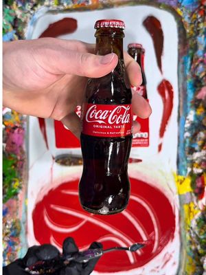 A post by @fritzdoesart on TikTok caption: Coca-Cola (color match) 
