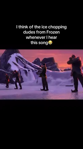 A post by @ on TikTok caption: I know those men would love this song #fyp #idk #funny #frozen 