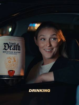 A post by @liquiddeath on TikTok caption: Drink for two with Kegs For Pregs from @Kylie Kelce x #LiquidDeath! These 5-liter kegs are ultra limited edition and filled with our chuggable still Mountain Water sourced from some of the finest mountain ranges in North America. #pregnant #momhumor