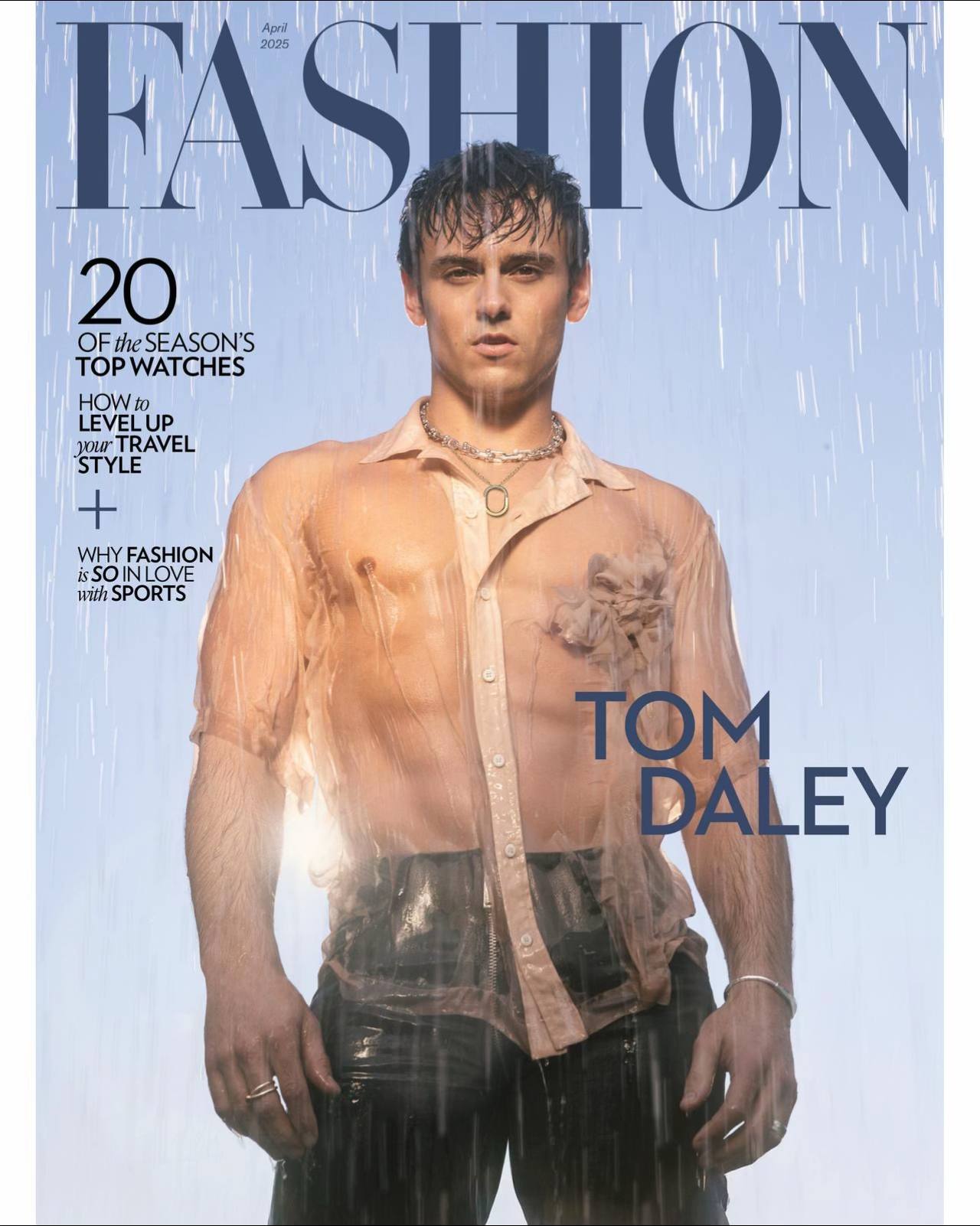 A post by @tomdaley on TikTok caption: “I can’t imagine myself going back to the diving pool, to be honest,” Tom Daley confesses. “There are many other things that I’m really excited about doing and being a part of.” Among them: fatherhood, building up his brand @Made With Love By TomDaley and becoming further entwined with the sartorial sphere. However, this much is clear: he remains undeniably tethered to his athletic background. And with his documentary, “Tom Daley: 1.6 seconds” set to release in June, he’s ready to pull the curtain back further. @FASHION’s April 2025 issue is available on Apple News+ on March 24 and on newsstands on March 31. Read the full story online now!  Photography @merzetti Publisher @deidremarinelli Creative Direction @georgeantono1 Styling @jamesyardley Hair & Makeup @veronicachu Art Direction @daniellesuzanne_ Words @annikalautens Producer @Alexeyg @agpnyc Production @agpwest Set Designer @fomini Set Dresser @andrik_aruti Lighting @lighteously_yours Tailor @osumenko Production Assistant @Grace.thiti Fashion assistant @jordyyshaffer Thanks to @jillfritzopr #TomDaley #FASHIONCanada #UnapologeticallyOurselves