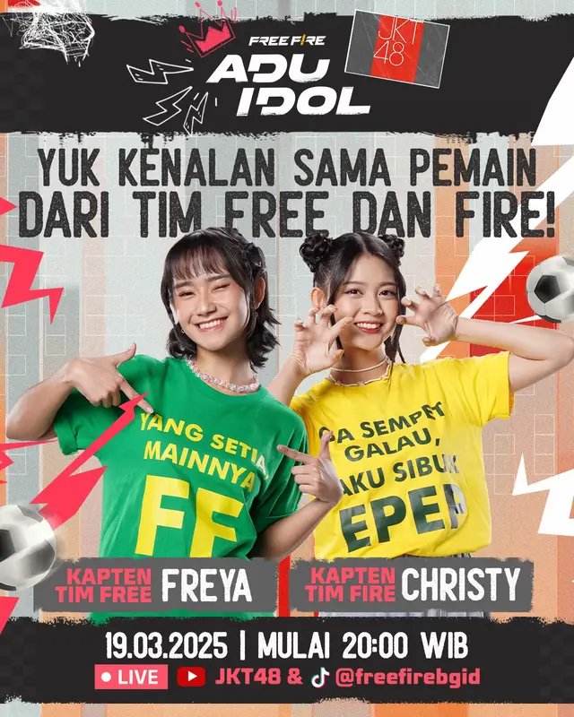 A post by @freefirebgid on TikTok caption: Tim mana yang kira-kira bakal menang? 👀 #FreeFire #FreeFireMAX #miminbooyahid #FF #viral #fyp #booyahramadan #freefirexjkt48 
