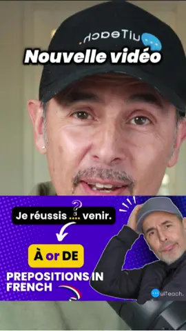 A post by @ouiteach on TikTok caption: French Prepositions: ‘à’ or ‘de’? Master Them Now🔥 Struggling with ‘à’ and ‘de’ in French? You’re not alone! These two little prepositions can be super tricky, but we’ve got you covered. In our latest video, we break it down simply and clearly so you’ll never mix them up again! 🚀✨ ✅ Easy explanations ✅ Common mistakes to avoid ✅ Practical examples to master ‘à’ and ‘de’ 🎥 Watch now and take your French to the next level! 🇫🇷💬 #LearnFrench #FrenchPrepositions #ÀOrDe