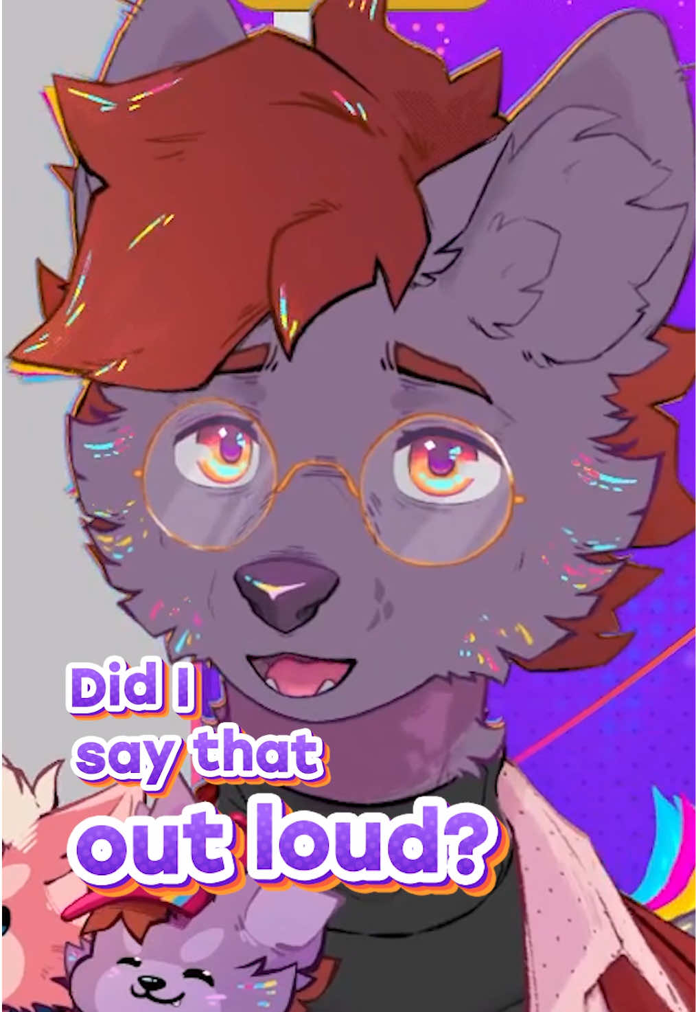 A post by @andre_moraph on TikTok caption: Shouldn’t have said that 😰 #Furry #VTuber 