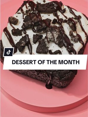 A post by @crumbl on TikTok caption: Love our Cookies & Cream Brownie? It's a good thing you’ve got a whole month to enjoy our Dessert of the Month! 😉 Share your review down below! 👇🤎 #Crumbl