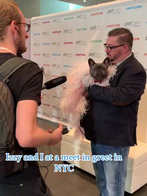 A post by @dr.rickhendrix on TikTok caption: Izzy and I interviewing for a documentary at her meet and greet in NYC in 2019 #dogdad #fyp #dogsofttiktok 