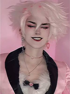 A post by @.ayoitslani on TikTok caption: SORRY FOR BEING INACTIVE! I’ve been really busy I’m sorry, forgive me pookies🥹 #hazbinhotel #cosplay #hazbinhotelcosplay 