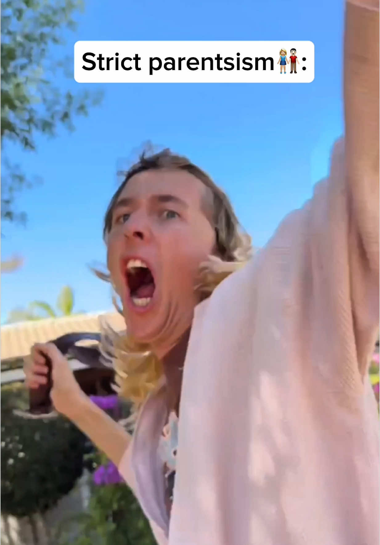 A post by @johnmarcvanwyk3 on TikTok caption: Replying to @Helena🧣 Strict Parents be like 😭👩🏼‍🤝‍👨🏻 most liked comment I’ll do next 👀 #strictparents #johnmarcvanwyk 