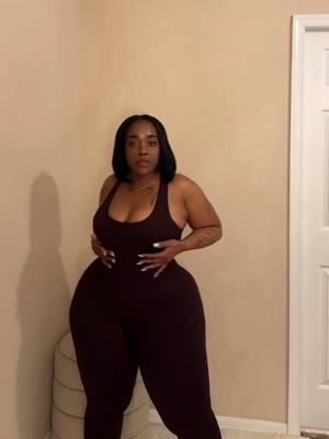 A post by @londondagreat1 on TikTok caption: Listen this is the most comfortable jumpsuit I’ve had in a long time. Definitely worth it and the price is super affordable!  #relatable #fyp #gymoutfitsforwomen #jumpsuits #plussize #comfyfit 