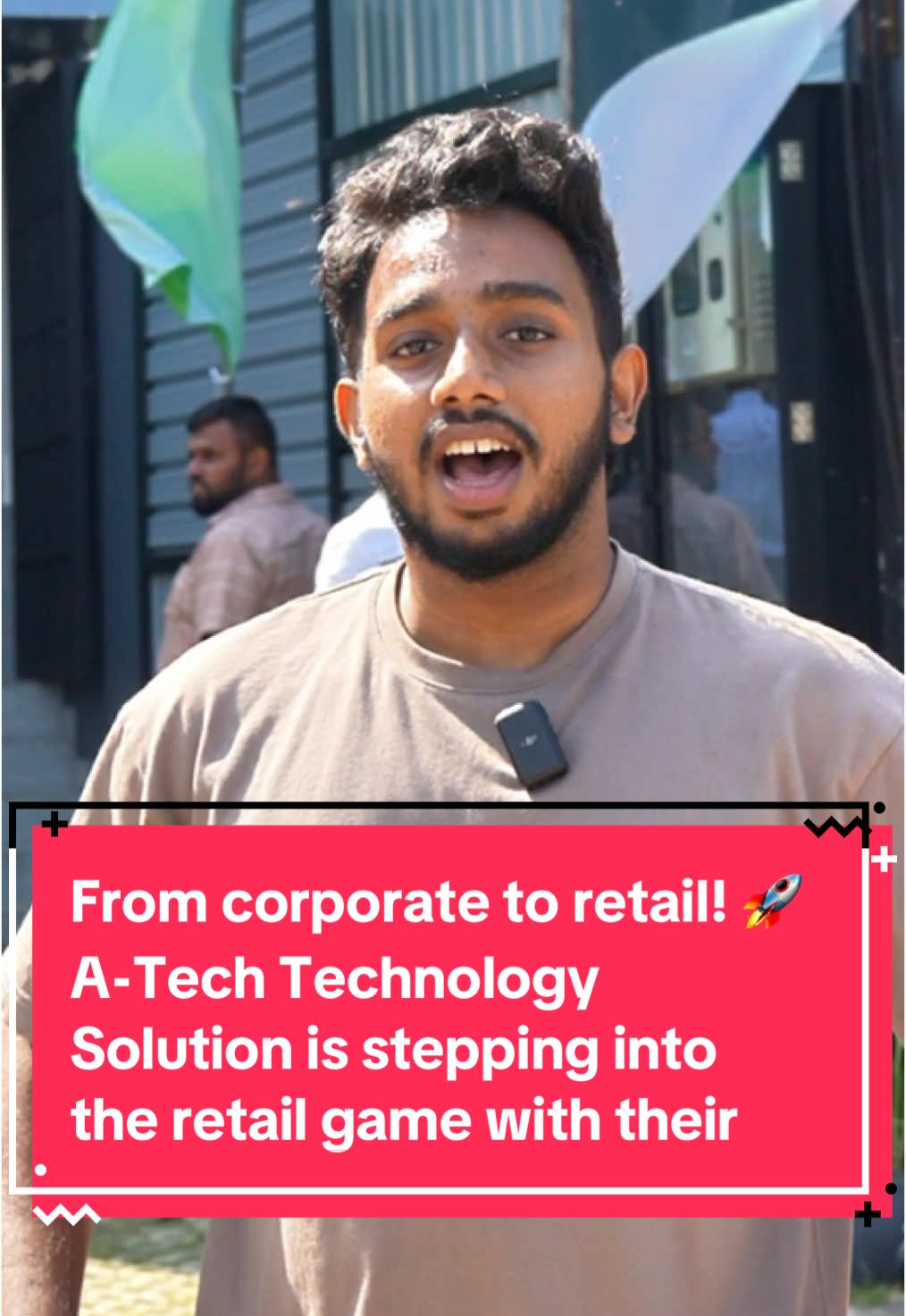 A post by @reviewmaster_sl on TikTok caption: From corporate to retail! 🚀 A-Tech Technology Solution is stepping into the retail game with their brand-new showroom. Exciting tech ahead! 🔥 #ATech #TechShowroom #RetailRevolution #learnontiktok 