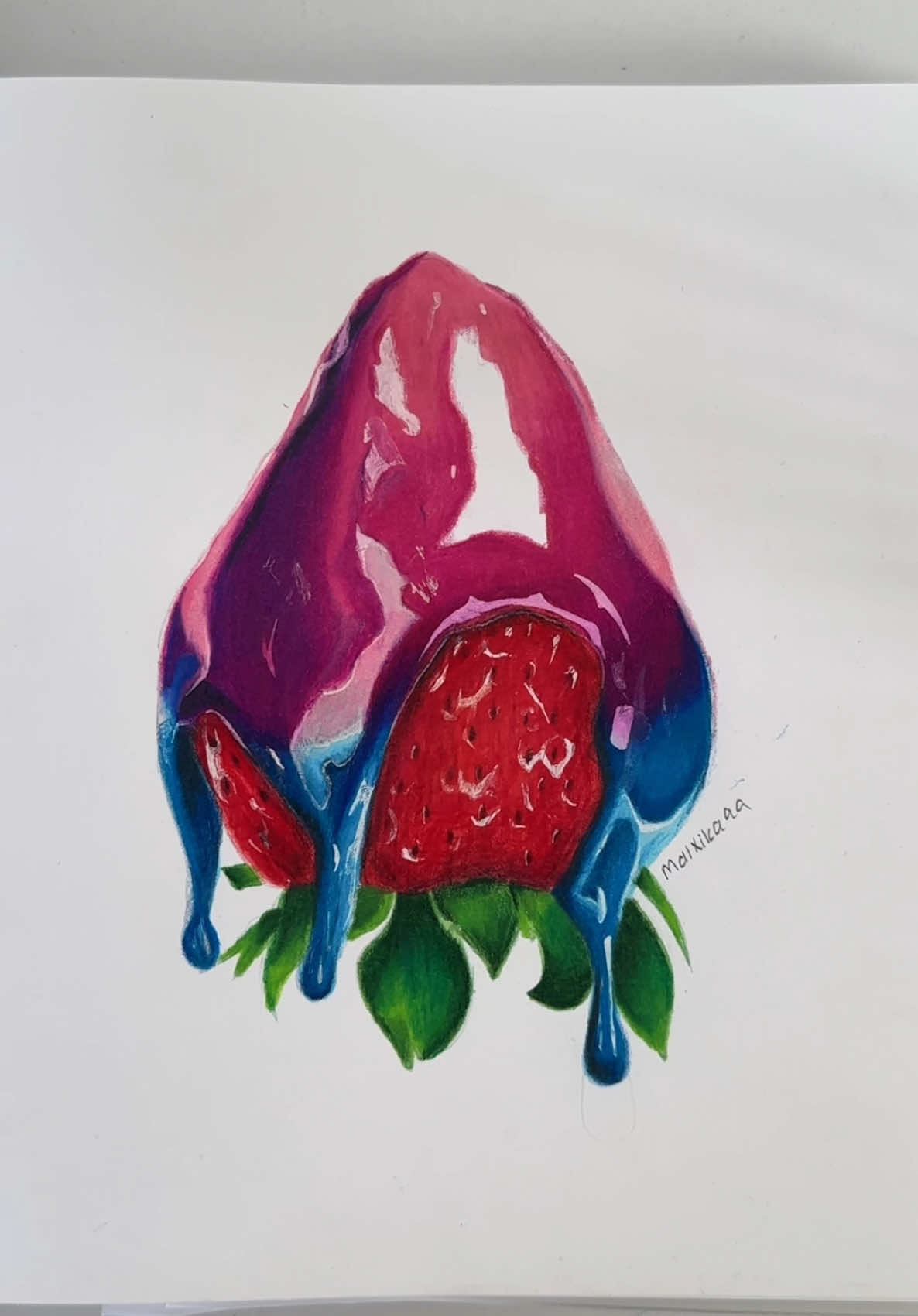 A post by @malxikaaa on TikTok caption: #drawing #art @App name: AR Drawing #Ad