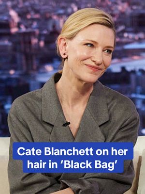 A post by @thedrewbarrymoreshow on TikTok caption: Two words: big hair 🎥 #cateblanchett #blackbag #drewbarrymore #movie 