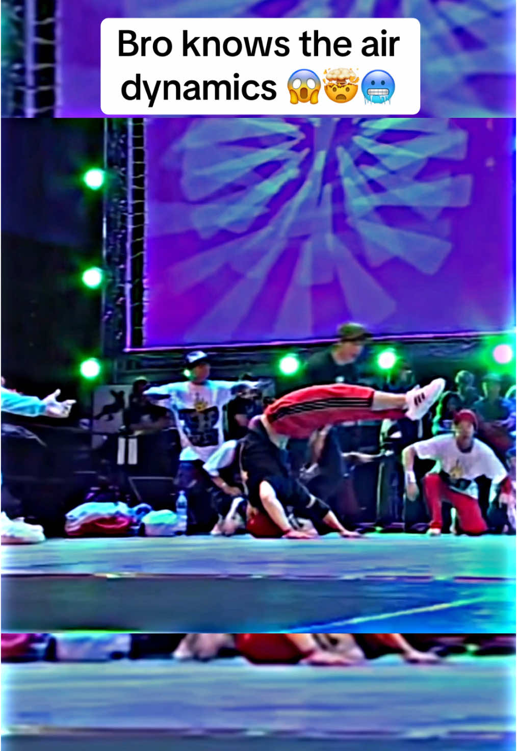 A post by @newdancetv on TikTok caption: Bro instantly unlocked new skill 😨🫣🙌  #bboy #breakdance #dancebattle #baile #viral #xyzbca #respect #fypシ 
