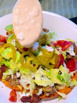 A post by @dinnerplus on TikTok caption: SWEET POTATO BURGER BOWL (Plant Based) • • Tastemaker: Cooking with Spice, Style & Soul is available on Amazon!  • • #dinnerplus #scotlouie #food #foodie #cooking #foodblog #lifestyle #tutorial  #cookingvideos #recipes #FYP #myrecipe #dinnerideas #burgerbowl #sweetpotatoes #sweetpotatoburgerbowl #easydinner #easyrecipe #PLUScertified #Tastemaker #Vegan #PlantBased 